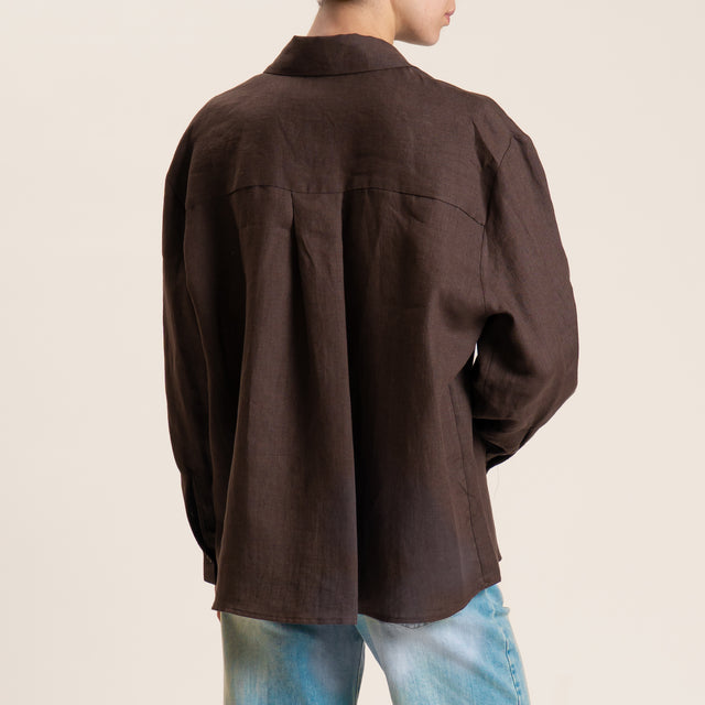 Vicolo-Camicia in lino - moro