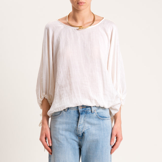 Vicolo-Blusa RAMIE FIBRA NATURALE - burro