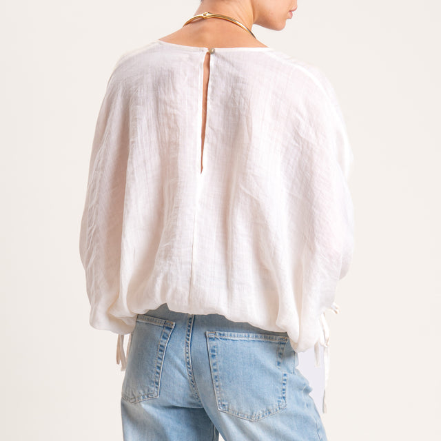 Vicolo-Blusa RAMIE FIBRA NATURALE - burro