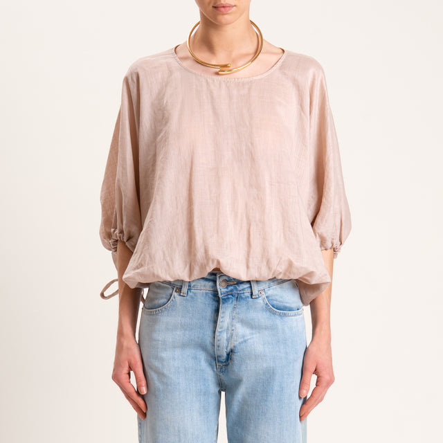 Vicolo-Blusa RAMIE FIBRA NATURALE - biscotto