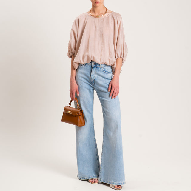 Vicolo-Blusa RAMIE FIBRA NATURALE - biscotto