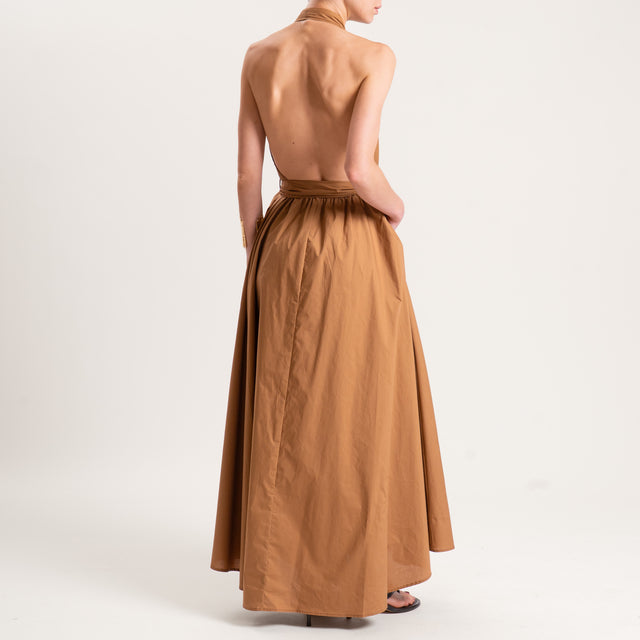 Vicolo-Abito tela parachute con cintura - tabacco