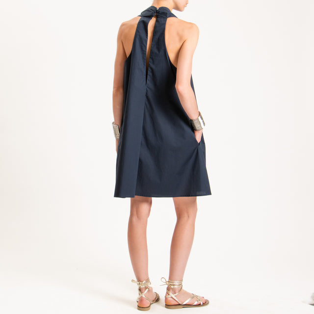 Vicolo-Abito tela parachute con tasche - blu
