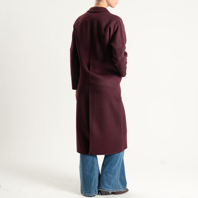 Vicolo-Cappotto hand made doppiopetto misto lana - Bordeaux