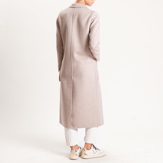 Vicolo-Cappotto hand made misto lana - taupe