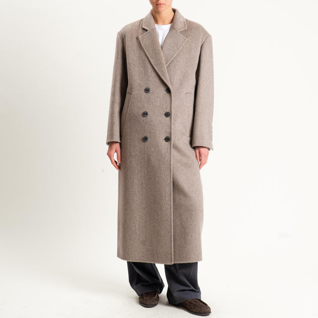 Vicolo-Cappotto doppiopetto hand made misto lana - beige