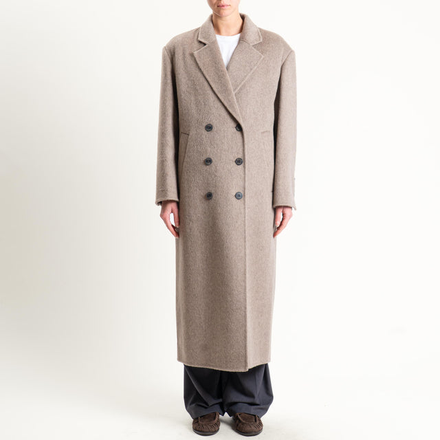 Vicolo-Cappotto doppiopetto hand made misto lana - beige