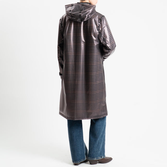 Vicolo-Cappotto hand made misto lana con impermeabile - moro/latte/nero