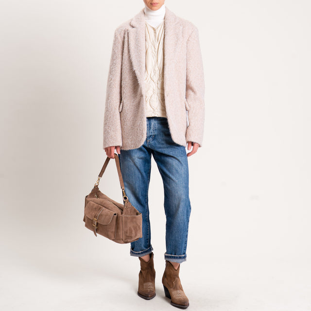 Vicolo-Gilet trapuntato 100 grammi - gesso