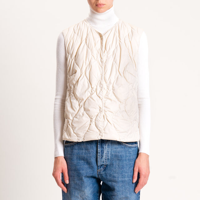 Vicolo-Gilet trapuntato 100 grammi - gesso