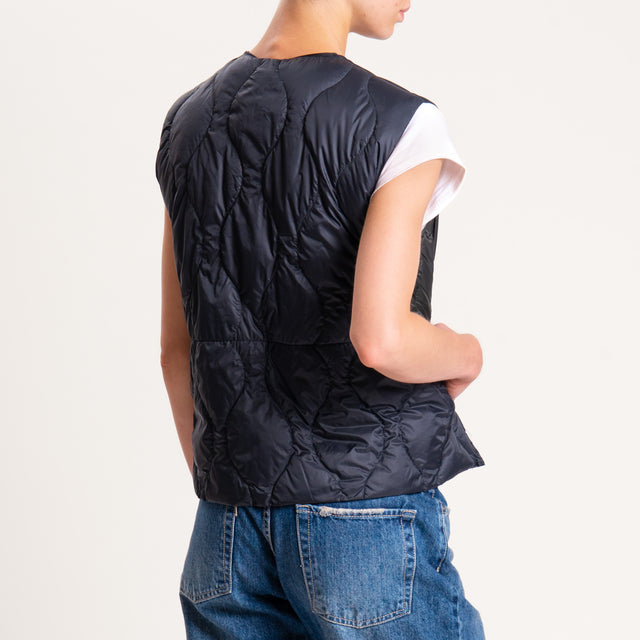 Vicolo-Gilet trapuntato 100 grammi - nero
