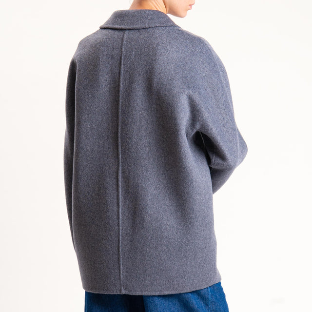 Vicolo-Cappotto hand made doppiopetto misto lana - grigio