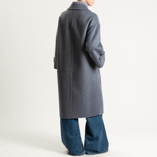 Vicolo-Cappotto hand made doppiopetto misto lana - grigio