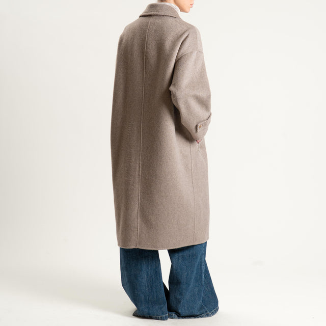 Vicolo-Cappotto hand made doppiopetto misto lana - taupe