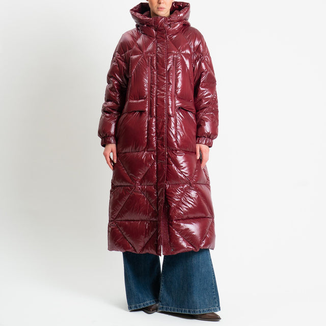 Vicolo-Piumino lungo con cappuccio - vino