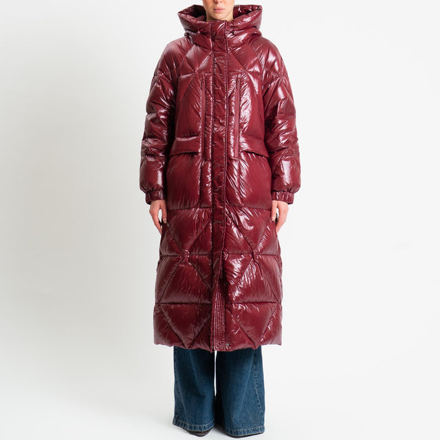 Vicolo-Piumino lungo con cappuccio - vino