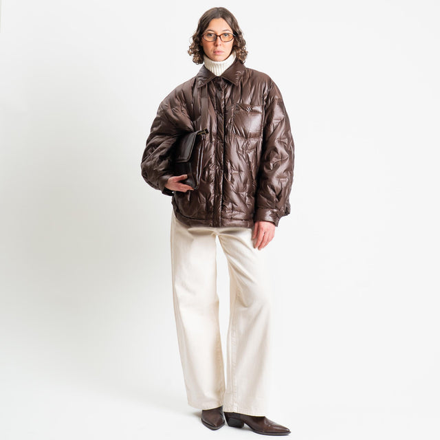 Vicolo-Piumino over con tasche - moro