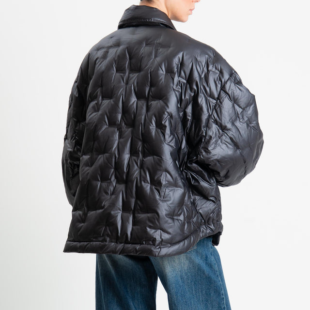 Vicolo-Piumino over con tasche - nero