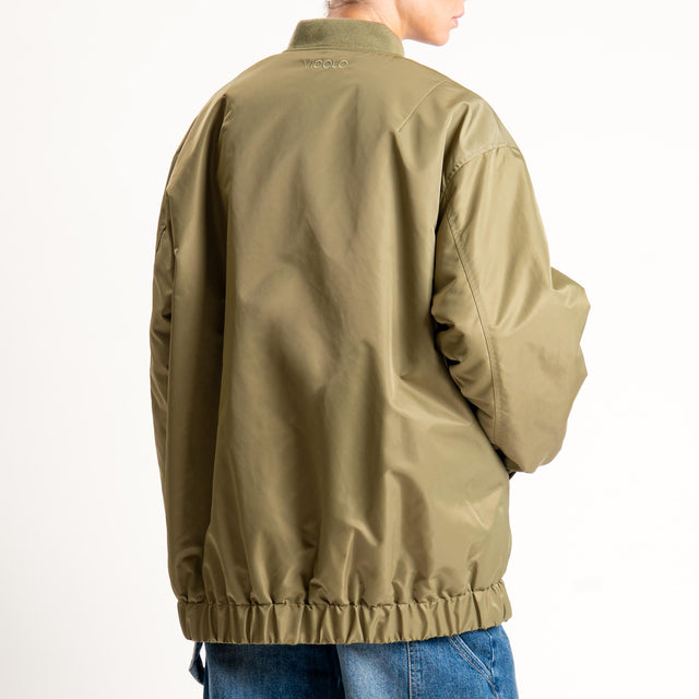 Vicolo-Bomber oversize imbottito water repellent - kaki