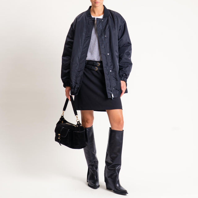 Vicolo-Bomber oversize imbottito water repellent - nero