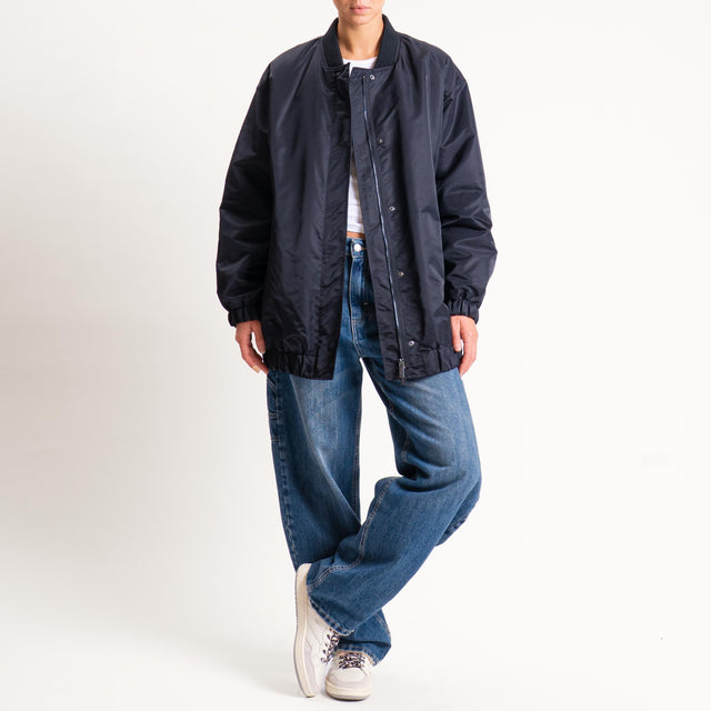 Vicolo-Bomber oversize imbottito water repellent - nero