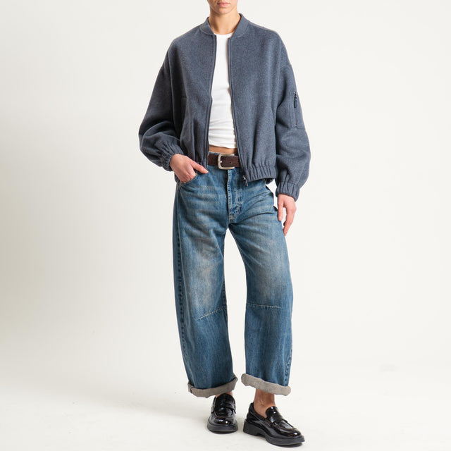 Vicolo- Bomber in velour - antracite
