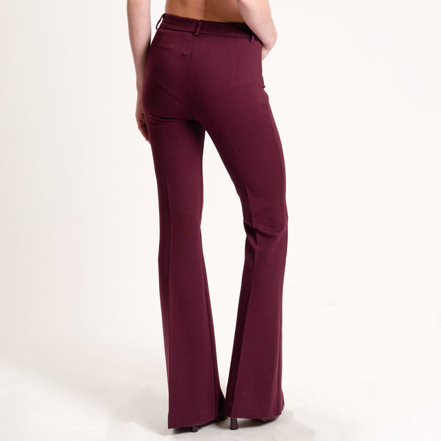 Vicolo-Pantalone punto milano bootcut - Bordeaux