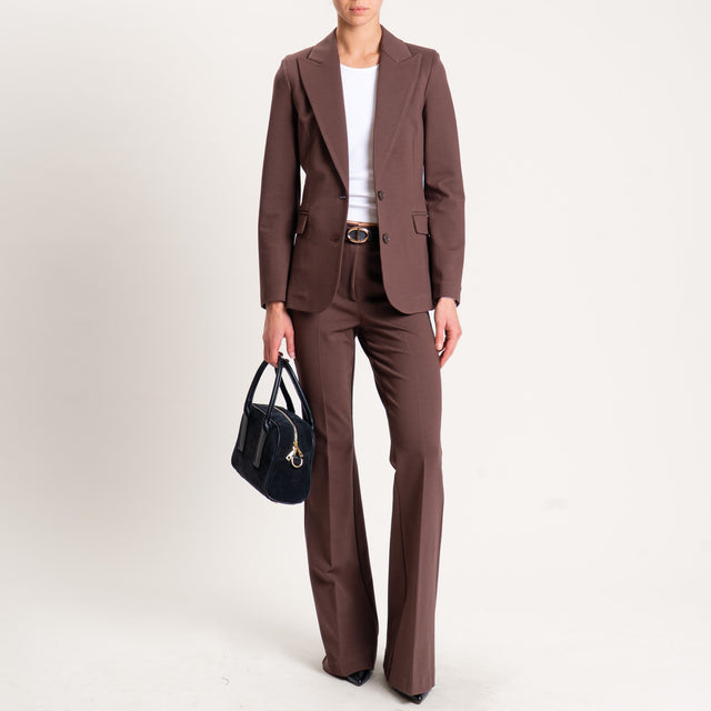 Vicolo-Pantalone punto milano bootcut - moro