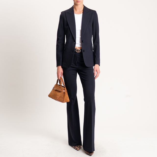 Vicolo-Pantalone punto milano bootcut - nero