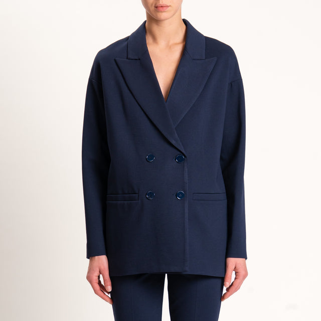 Vicolo-Giacca doppiopetto punto milano - blu