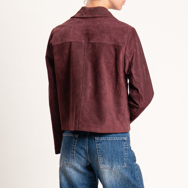 Vicolo-Giacca scamosciata 100% genuine leather - Bordeaux