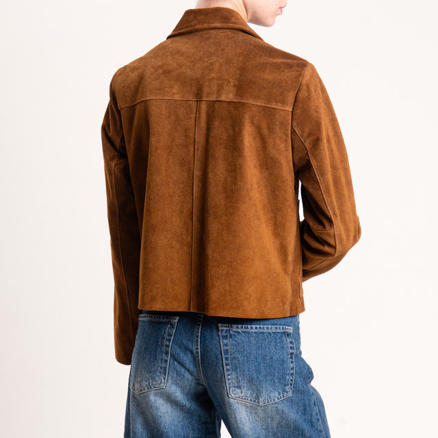Vicolo-Giacca scamosciata 100% genuine leather - cuoio