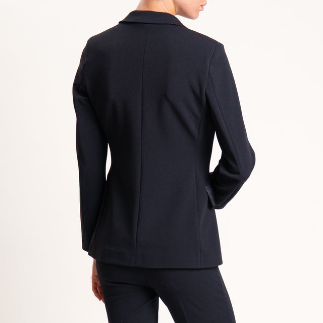 Vicolo-Giacca crêpe collo reverse - nero