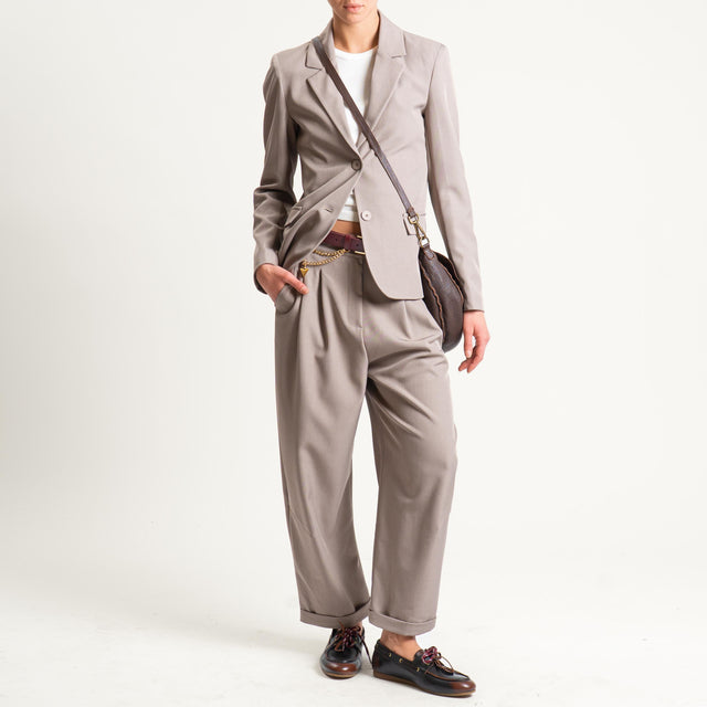 Vicolo- Pantalone con pinces - sabbia