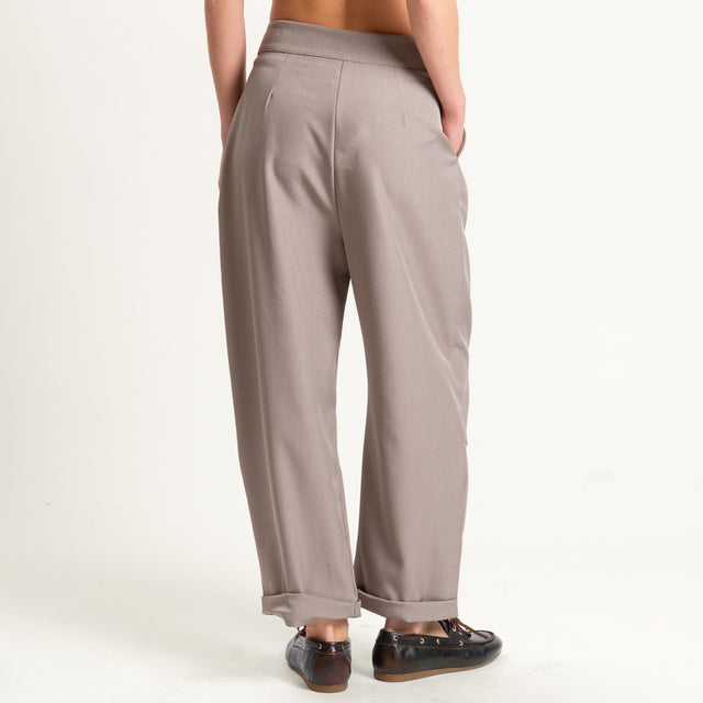 Vicolo- Pantalone con pinces - sabbia