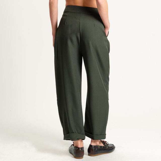Vicolo- Pantalone con pinces - militare
