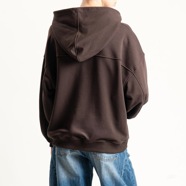 Vicolo-Felpa con cappuccio - moro