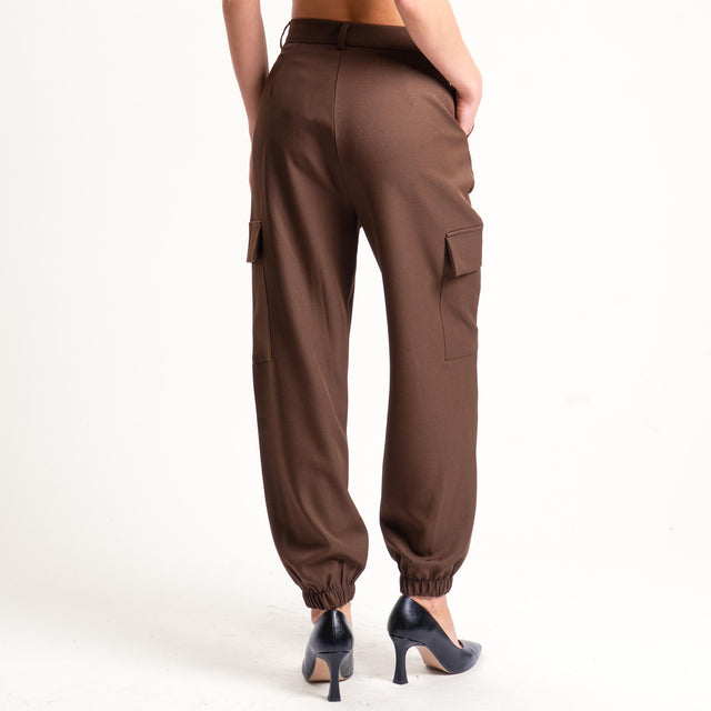 Vicolo-Pantalone cargo - cioccolato