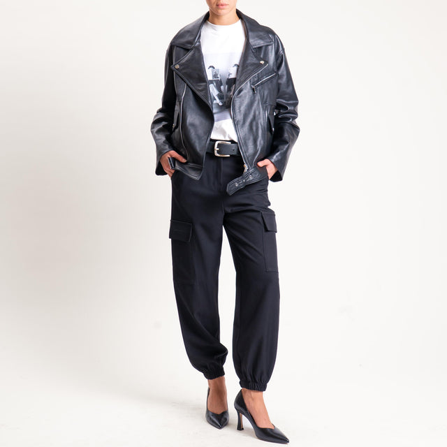 Vicolo-Pantalone cargo - nero