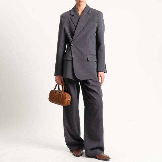 Vicolo-Pantalone wide leg con cintura - grigio