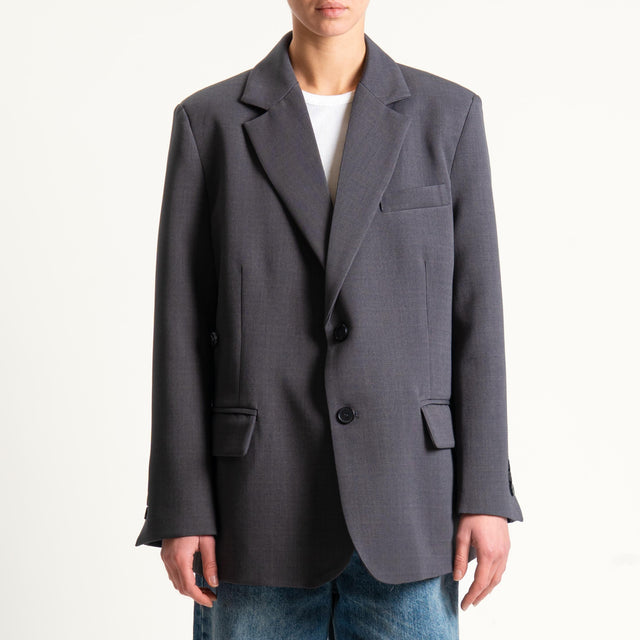 Vicolo-Giacca chiusura asimmetrica - grigio