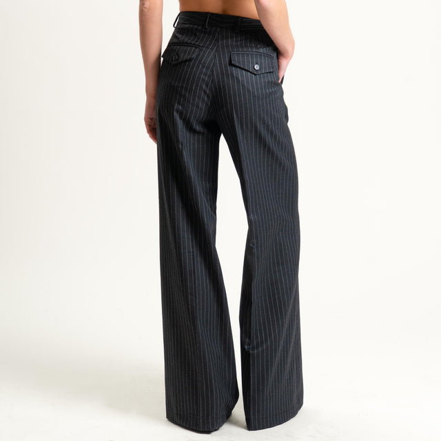 Vicolo-Pantalone gessato - nero