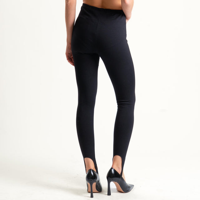 Vicolo-Leggings elastico in vita - Nero