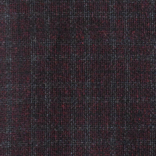 Vicolo-Giacca check misto lana con spille - vino/grigio