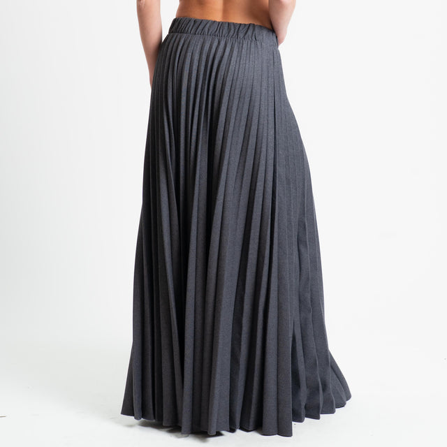 Vicolo-Gonna plissè elastico in vita - antracite