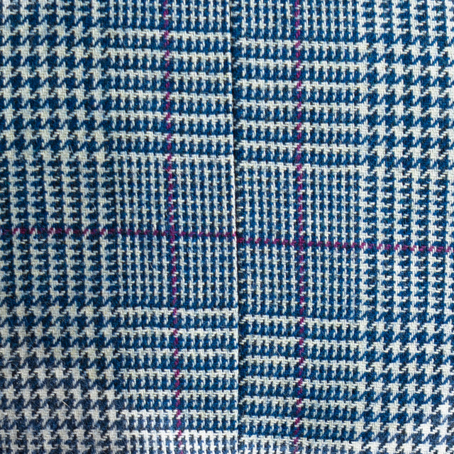 Vicolo-Giacca fantasia misto lana con spille - principe di galles latte/blu/red