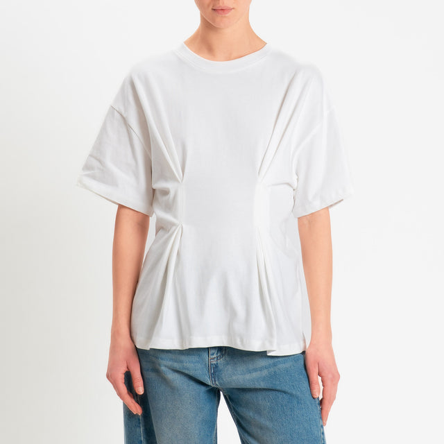 Vicolo-T-shirt con riprese davanti - bianco