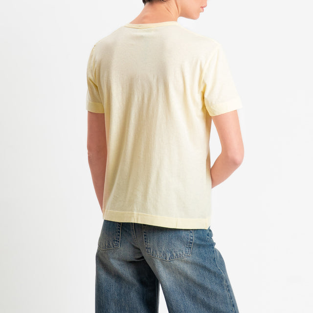 Vicolo-T-shirt chester mezza manica - yellow