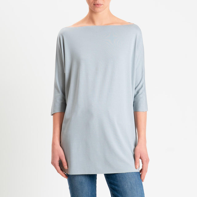 Vicolo-T-shirt over taglio vivo in jersey - grigio