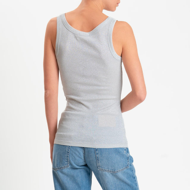 Vicolo-Top in lurex - naturale/argento